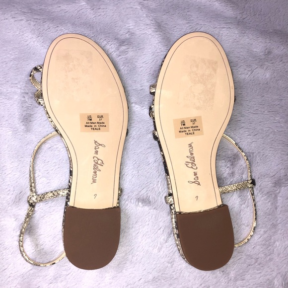 NWT Sam Edelman Teale Nude Slingback Snakeprint Sandal - Picture 6 of 6